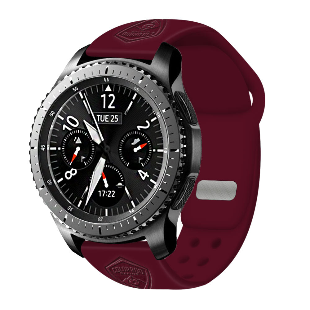 Colorado Rapids Engraved Silicone Watchband - AffinityBands