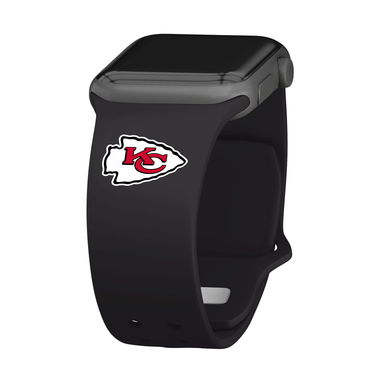 Game Time Kansas City Chiefs Silicone Apple Watch Band Black / 42/44/45mm