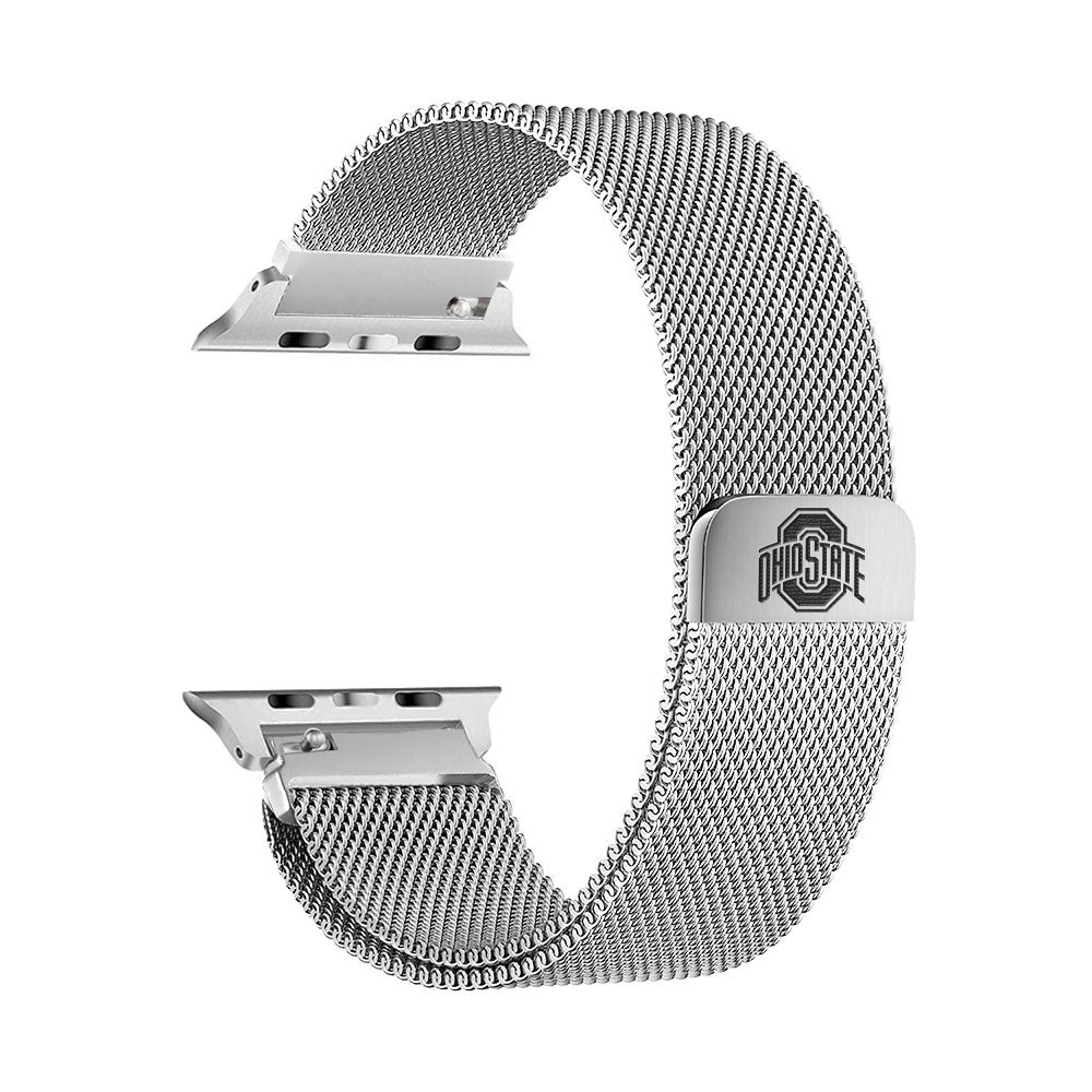 Ohio State Buckeyes Stainless Steel Apple Watch Band - AffinityBands