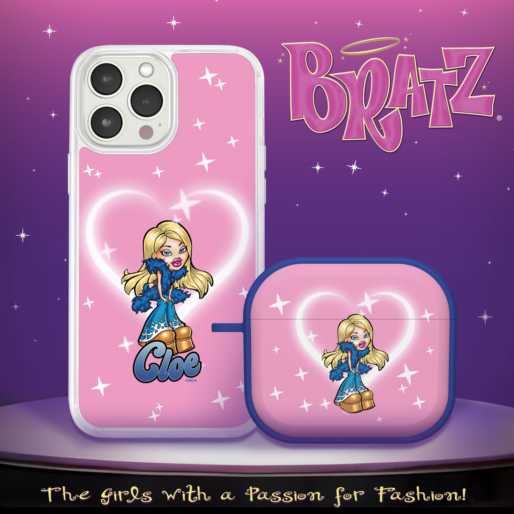Bratz® Passion For Fashion HD Apple iPhone 15 Mag-Safe Phone Case and AirPods Gen 3 Combo Package Bratz® Passion For Fashion HD Apple iPhone 15 Mag-Safe Phone Case and AirPods Gen 3 Combo Package