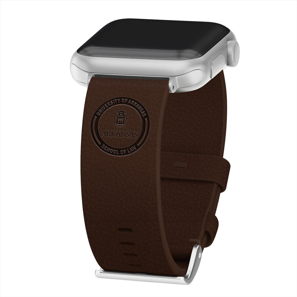 University of Arkansas School of Law Leather Apple Watch Band Brown