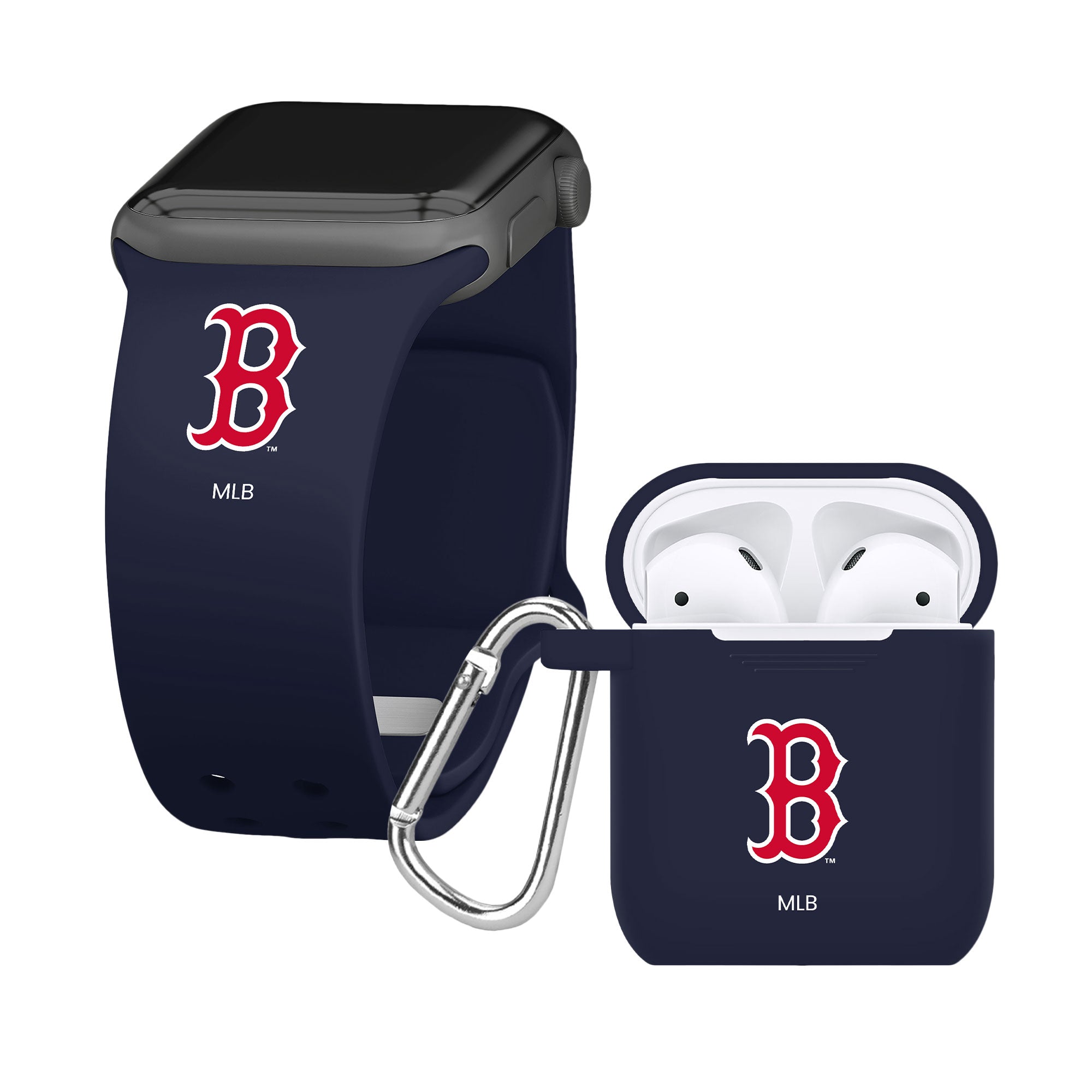 AffinityBands Game Time Boston Red Sox Stainless Steel Apple Watch Band 38/40/41mm