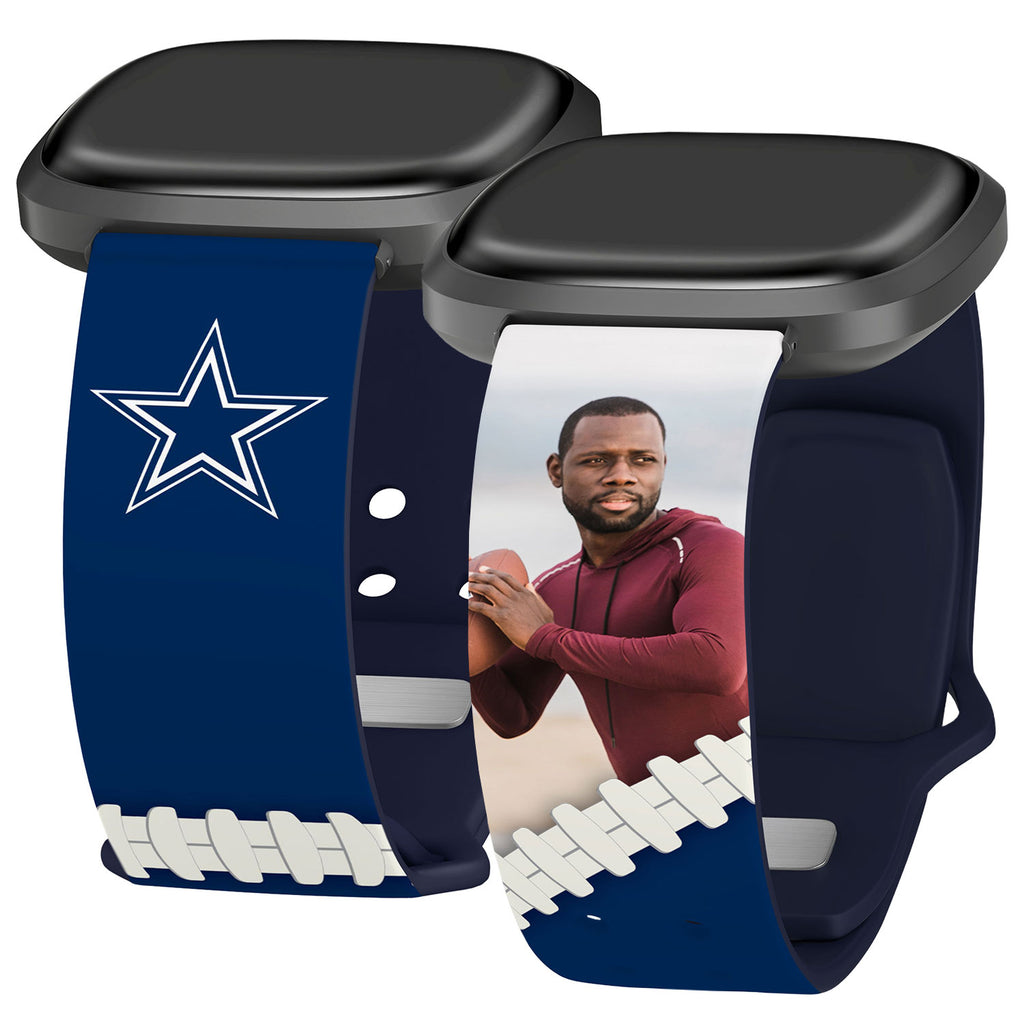 NFL Dallas Cowboys Apple Watch Compatible Silicone Band 42mm - Blue