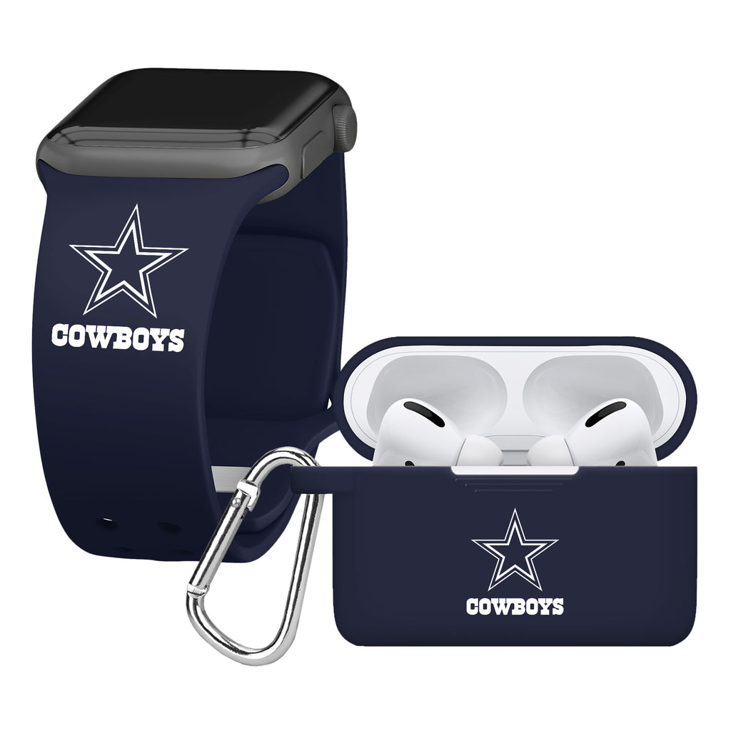 GAME TIME Dallas Cowboys Silicone Case Cover Compatible with Apple AirPods  Battery Case Grey