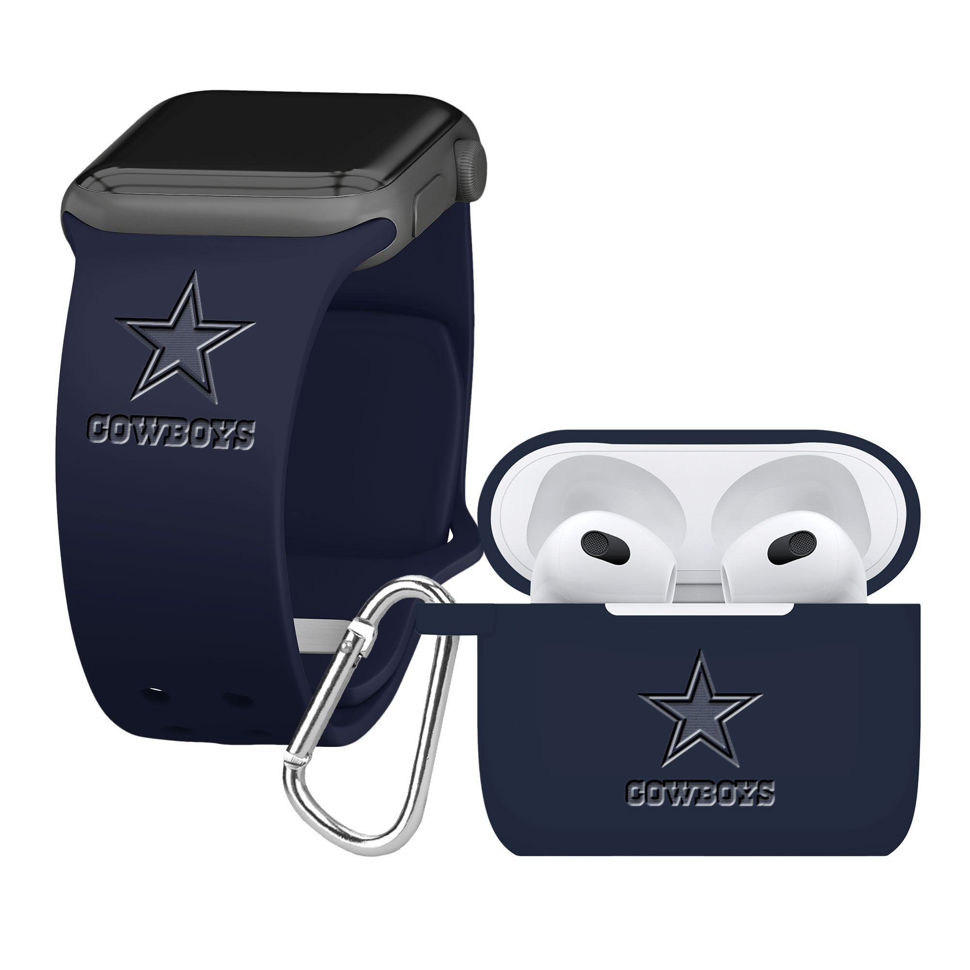 Affinity Bands Game Time Dallas Cowboys Debossed Apple Watch Band-Pink