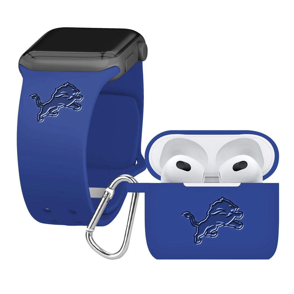 Detroit Lions Personalized AirPods Pro Case Cover - Black