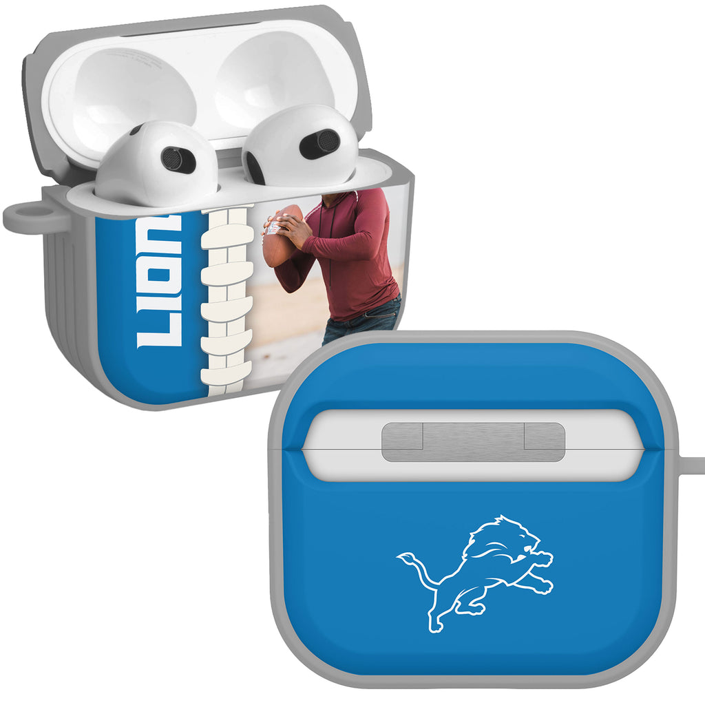 Detroit Lions Personalized AirPods Pro Case Cover - Black