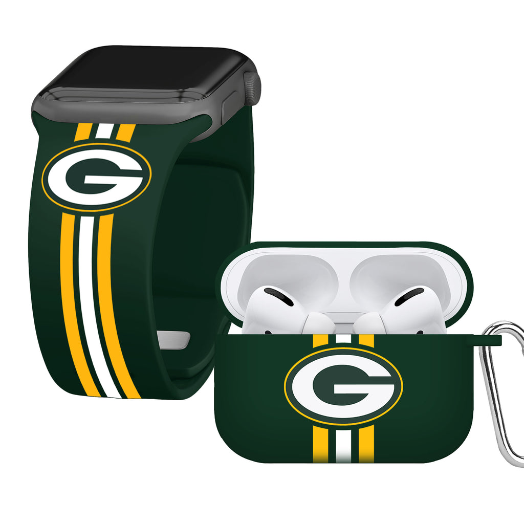 Green Bay Packers Groove Life 42-44mm Apple Watch Band - Black