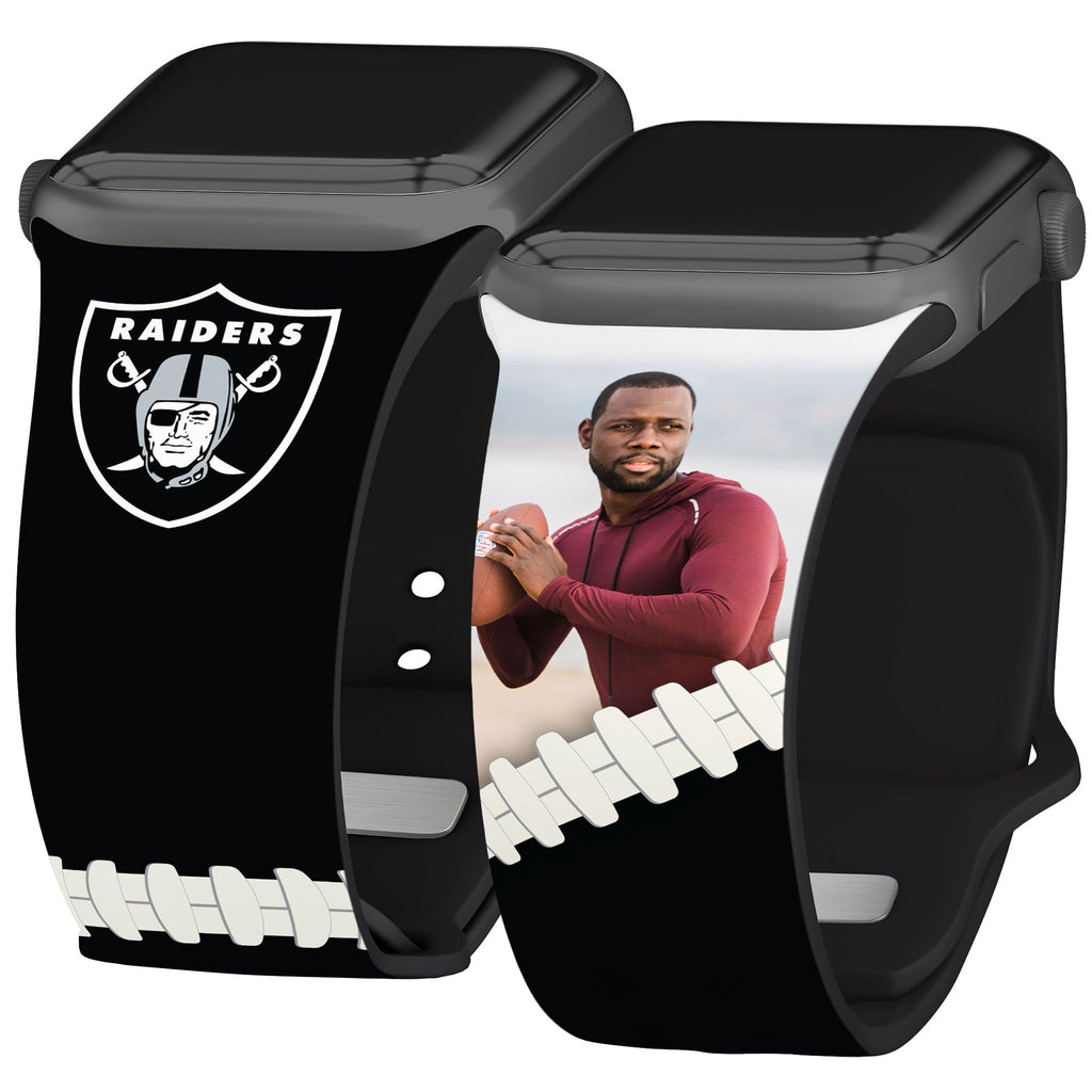 Las Vegas Raiders 42/44/45mm Personalized Silicone Apple Watch Band