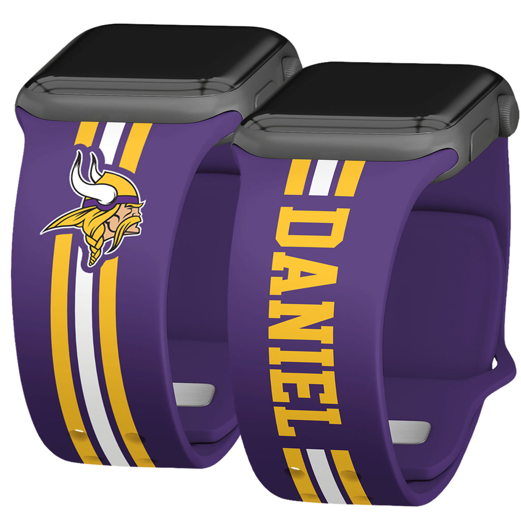 Minnesota Vikings 42/44/45mm Personalized Silicone Apple Watch Band