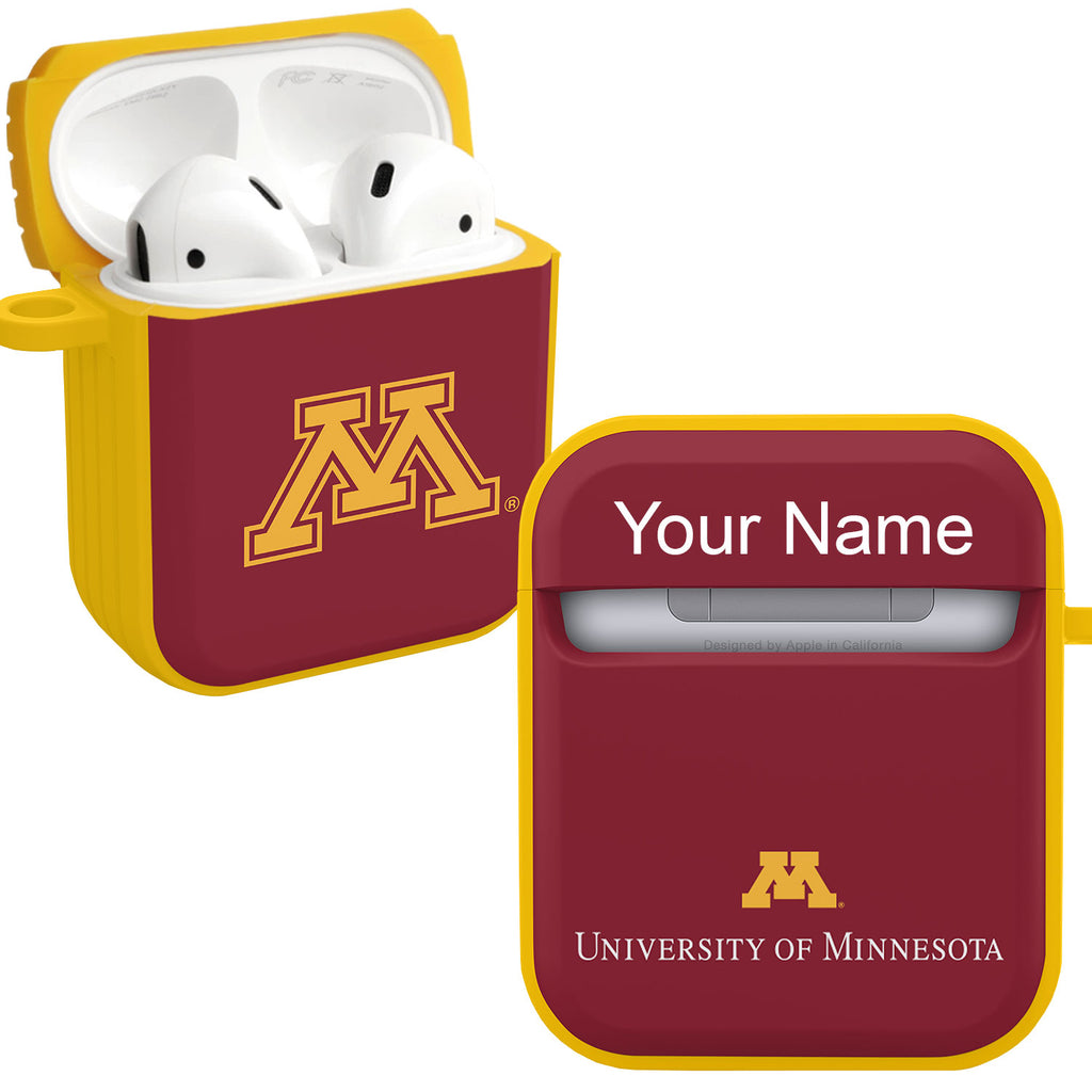 Maroon Minnesota Golden Gophers Personalized AirPods Case Cover