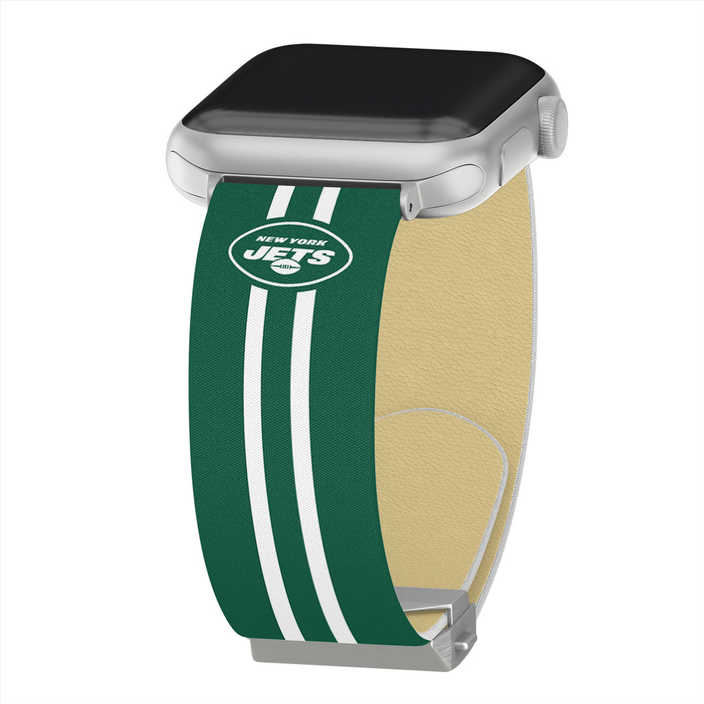 New York Jets 42-44mm Personalized Engraved Silicone Apple Watch Band