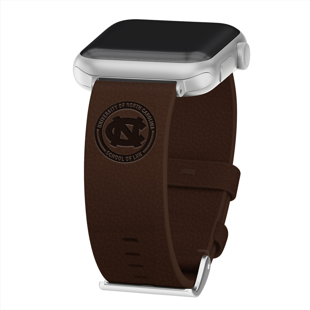 UNC School of Law Leather Apple Watch Band Brown