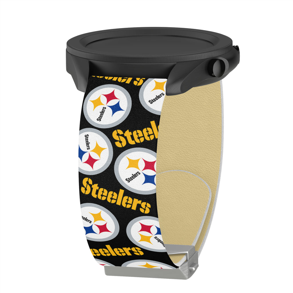 : Game Time Pittsburgh Steelers Signature Series Watch Band  Compatible with Samsung Galaxy and More (Classic 20mm Long) : Cell Phones &  Accessories