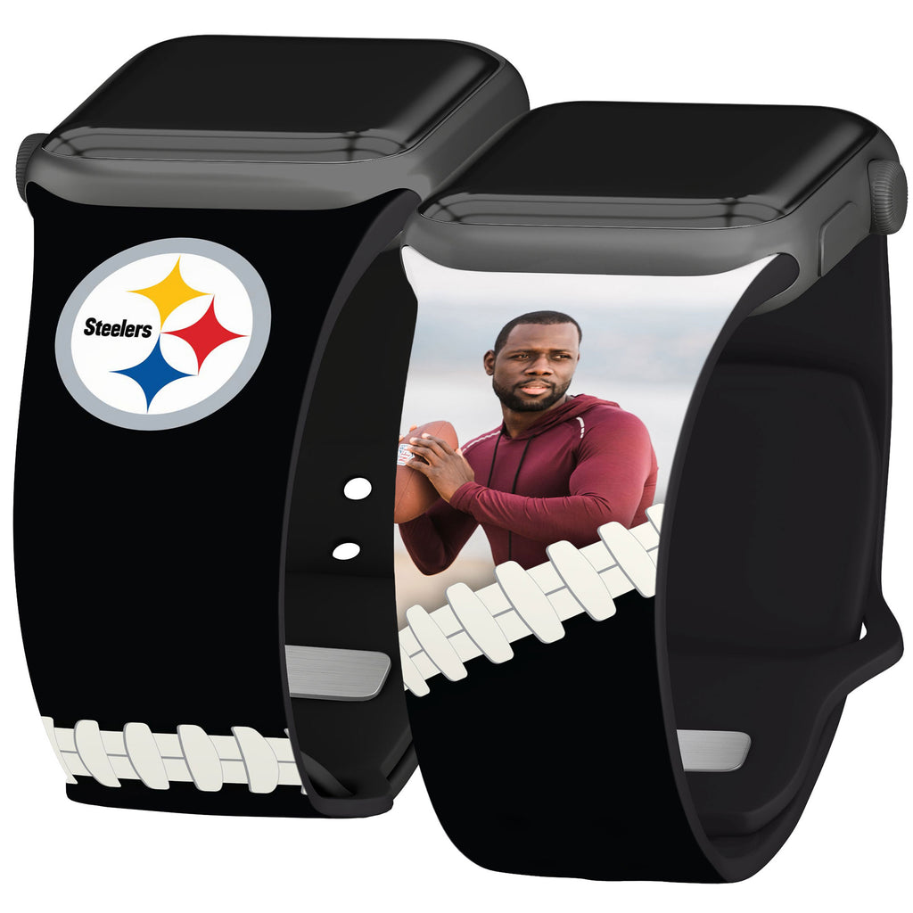 Pittsburgh Steelers 38/40/41mm Personalized Silicone Apple Watch Band