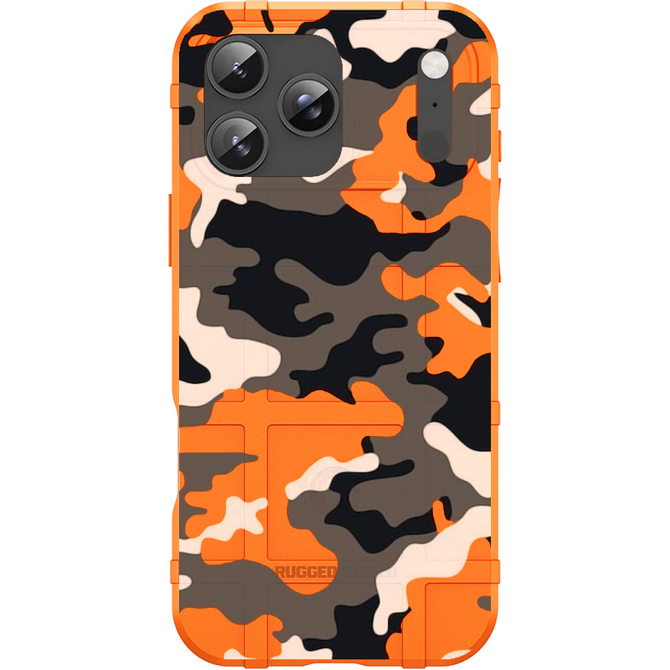 Orange Rugged Shield TPU Case with MagSafe Ring