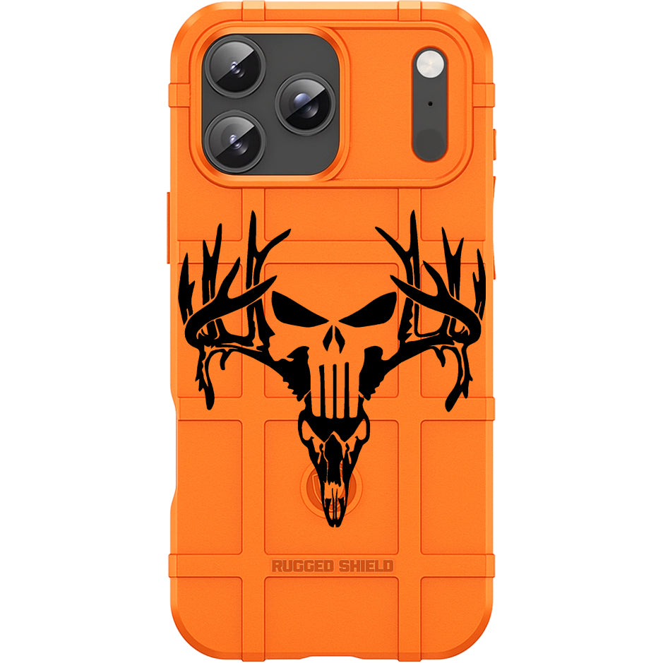 Orange Rugged Shield TPU Case with MagSafe Ring - Drop Tine Punisher Design for iPhone 17 Pro & 17 Pro Max phone models Orange Rugged Shield TPU Case with MagSafe Ring - Drop Tine Punisher Design for iPhone 17 Pro & 17 Pro Max phone models