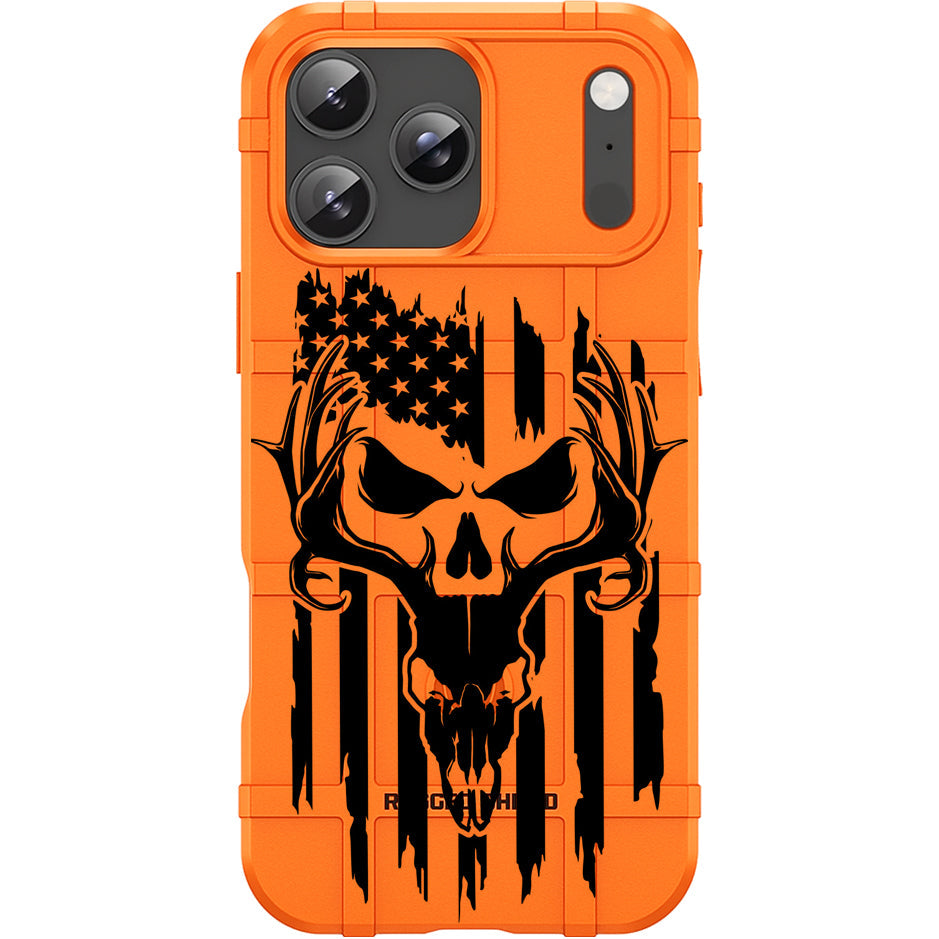 Orange Rugged Shield TPU Case with MagSafe Ring