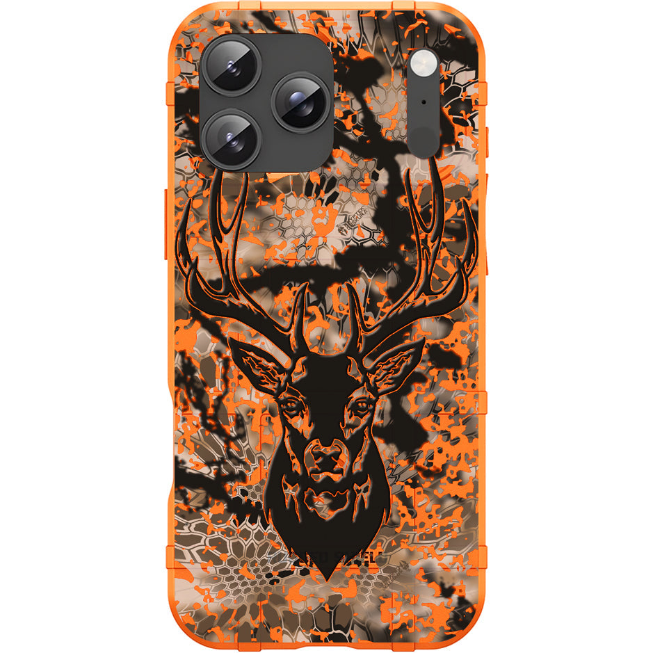 Orange Rugged Shield TPU Case with MagSafe Ring - Kryptek Deer Hunter Affinity Bands Orange Rugged Shield TPU Case with MagSafe Ring - Kryptek Deer Hunter Affinity Bands