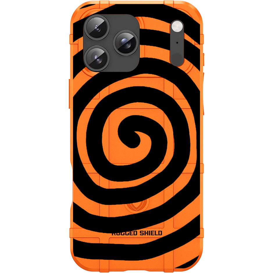 Orange Rugged Shield TPU Case with MagSafe Ring