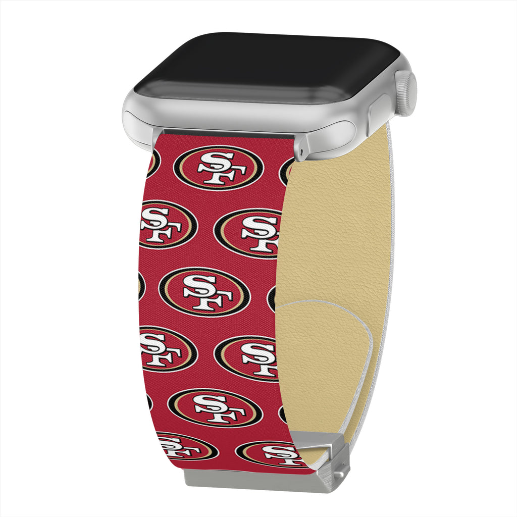 Game Time San Francisco 49ers Signature Series Apple Watch Band with Engraved Buckle Random / 38/40/41mm / Long