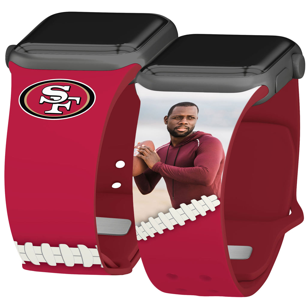 NFL San Francisco 49ers Samsung Watch Compatible Silicone Sports Band - 20mm