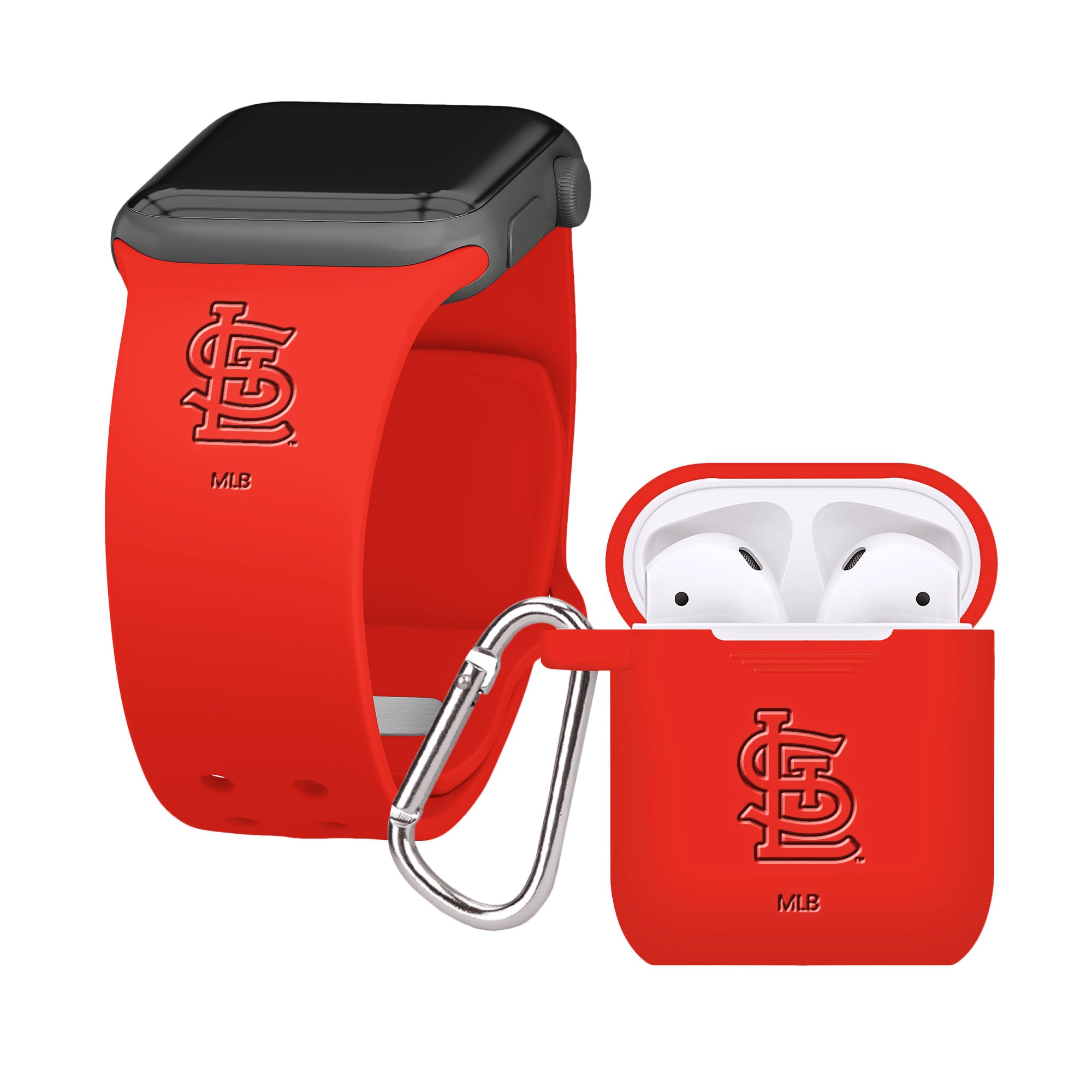 Gametime St. Louis Cardinals Debossed Silicone Apple Watch Band