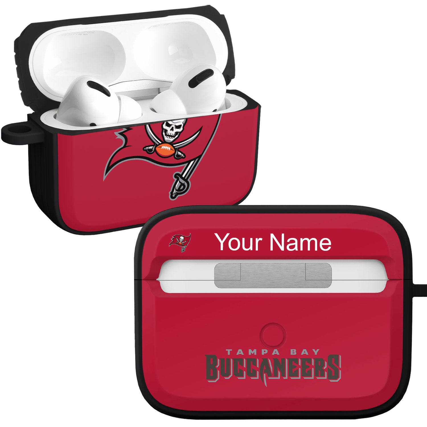 Red Tampa Bay Buccaneers AirPods Case Cover