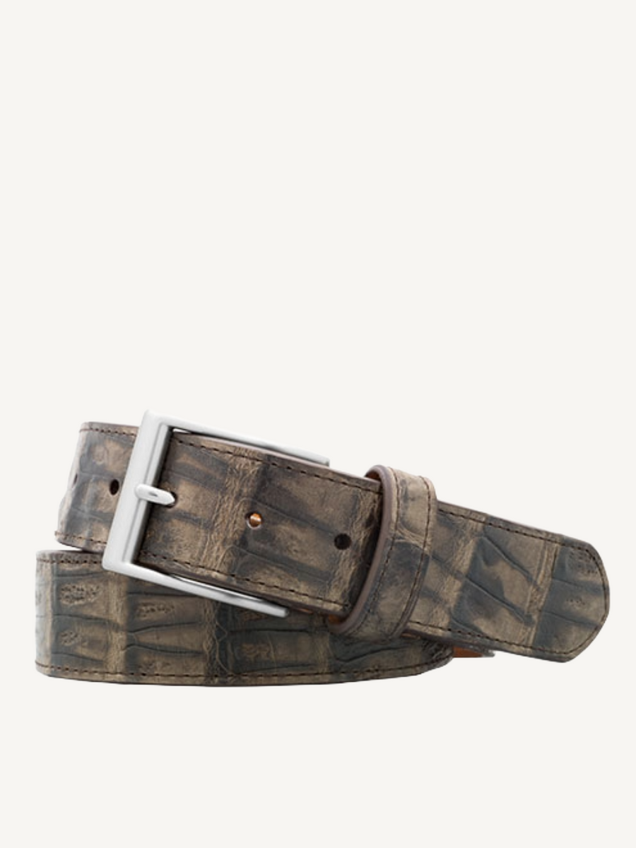 Brown Vintage Crocodile Tail Belt | 1 1/2