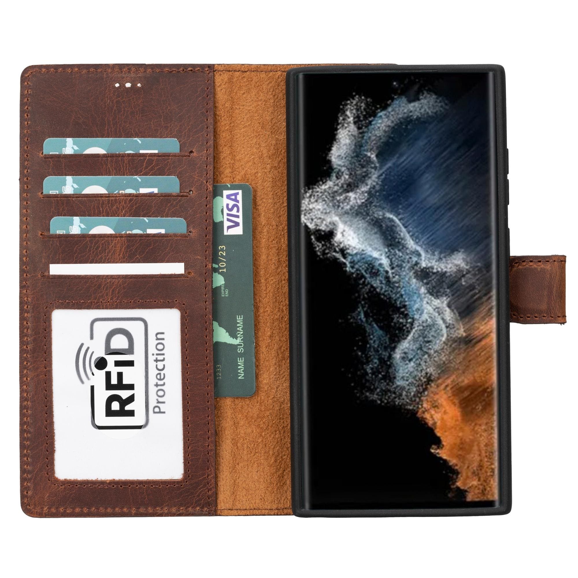 Magic Samsung Galaxy S23 Plus Leather Detachable Wallet Case Tan Magic Samsung Galaxy S23 Plus Leather Detachable Wallet Case Tan