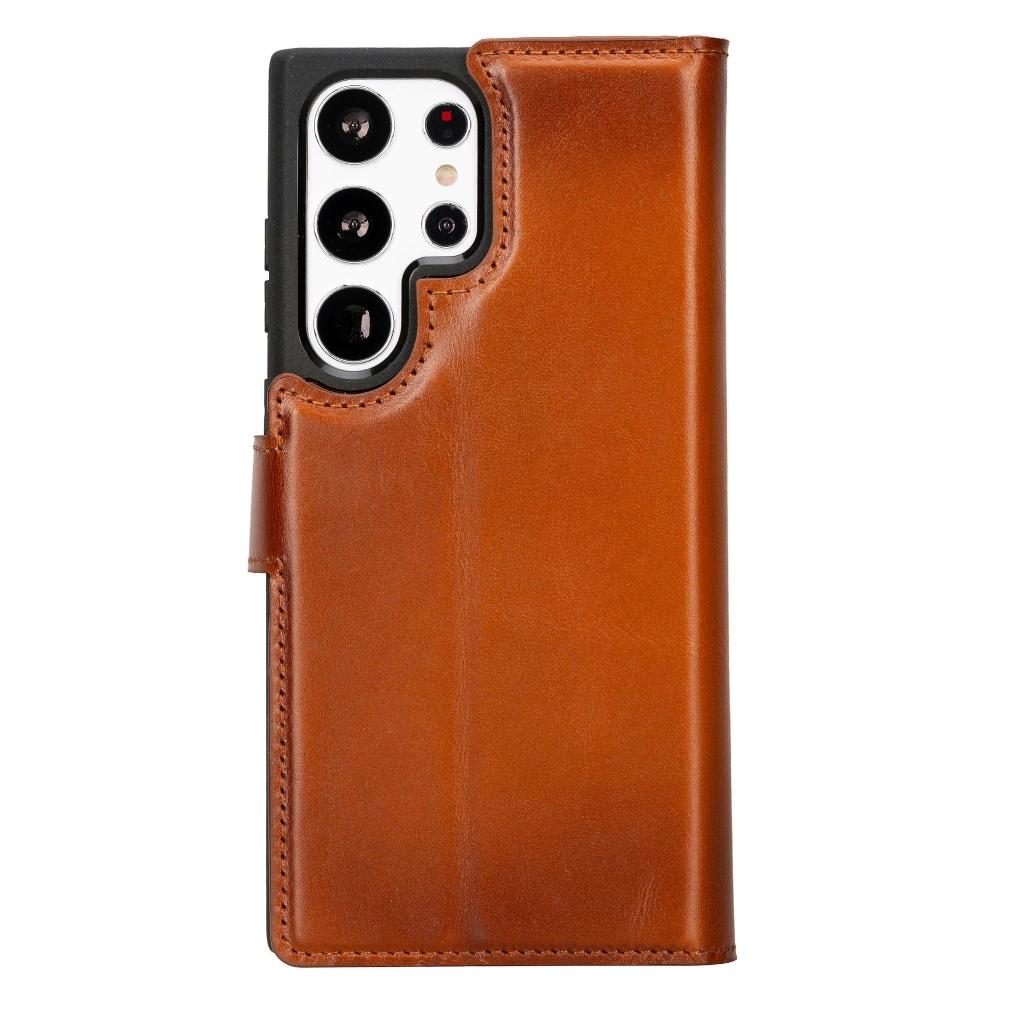 Magic Samsung Galaxy S23 Plus Leather Detachable Wallet Case Tan