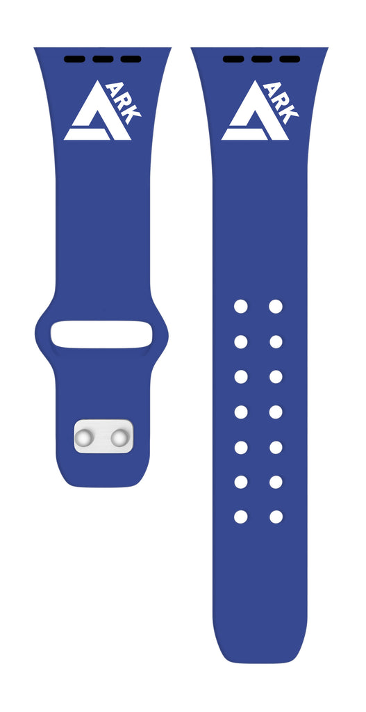 Custom logo apple watch band blue