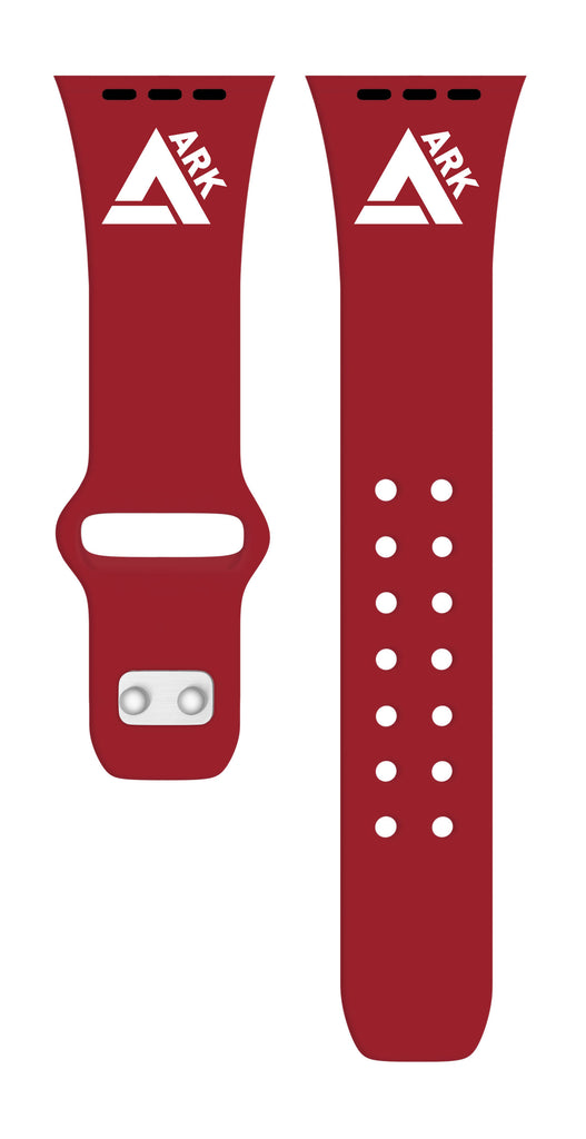 red custom logo apple watch band