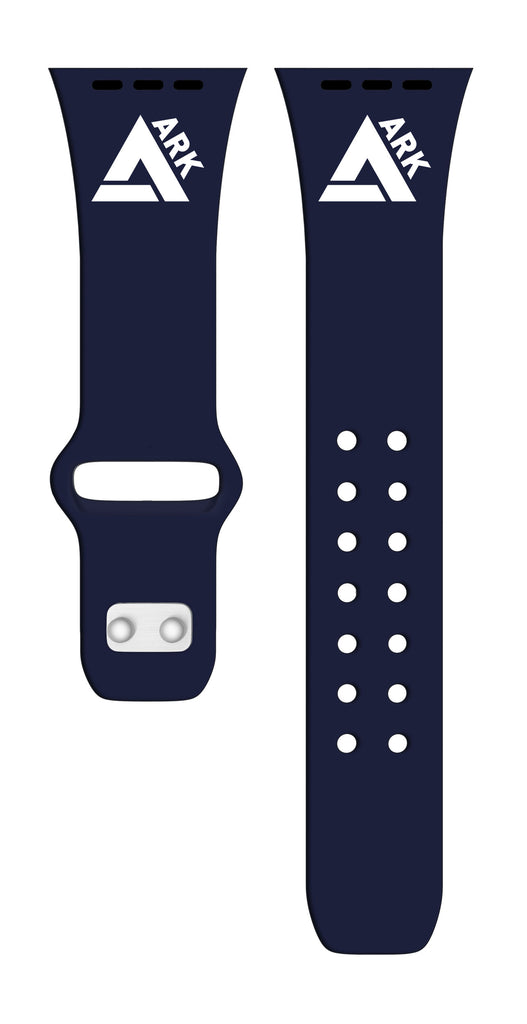 navy blue custom logo apple watch band
