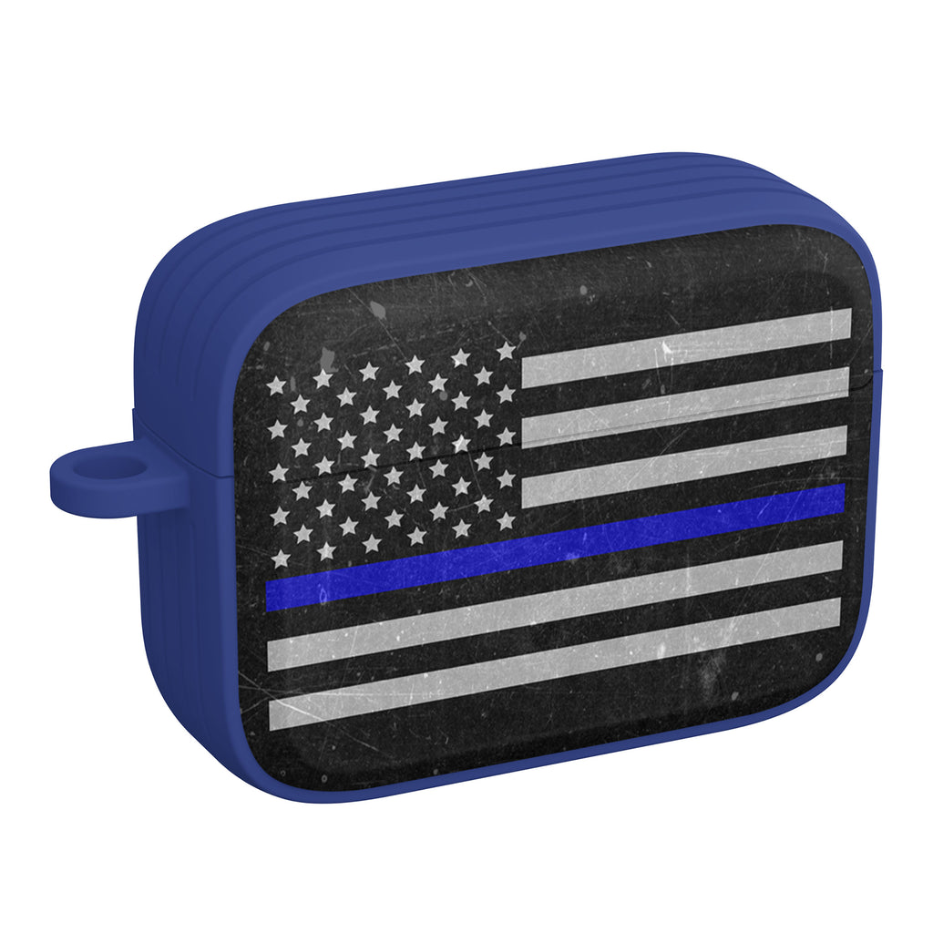 Thin Blue Line Flag AirPods Pro Case Angle