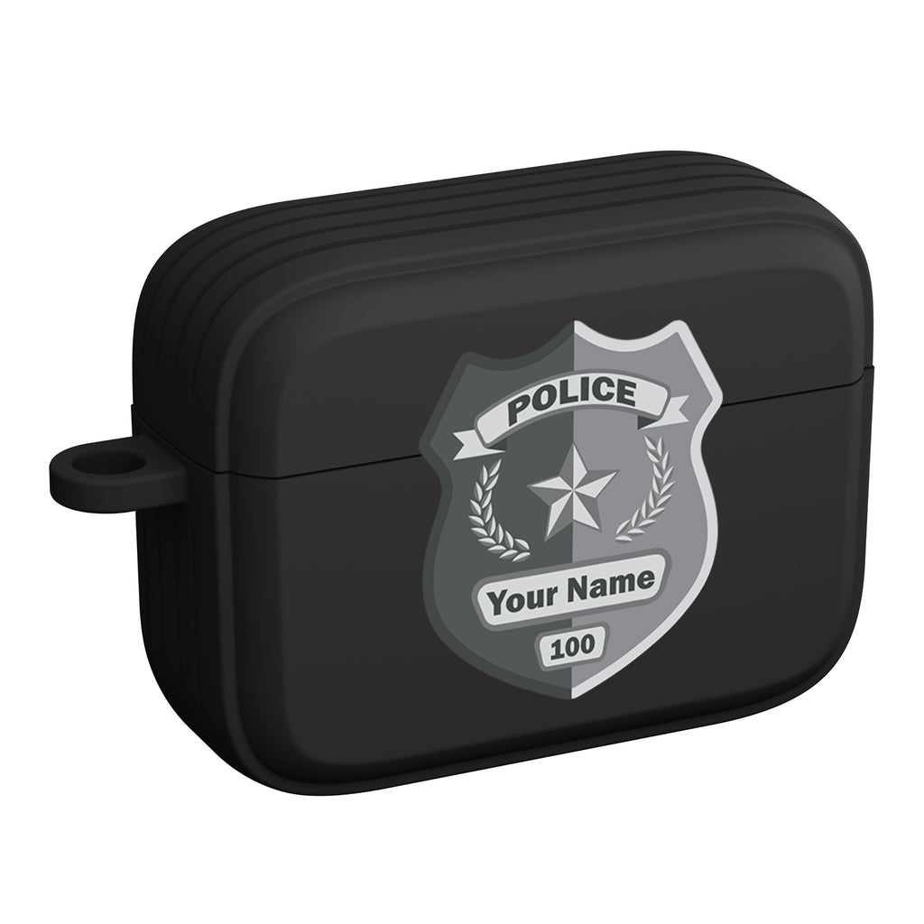 Custom Police Badge AirPods Pro Case Angle