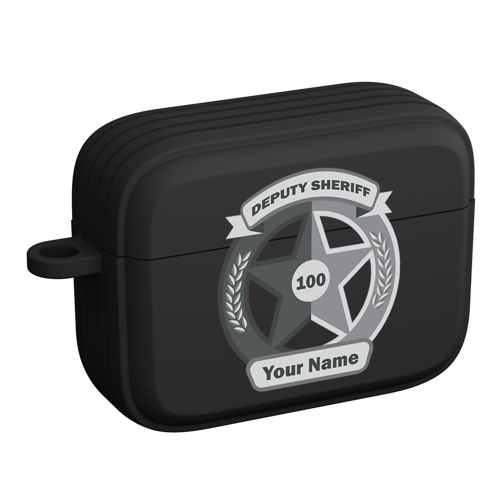 Custom Deputy Badge AirPods Pro Case Angle