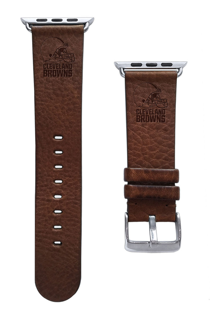 Cleveland Browns Leather Apple Watch Band - AffinityBands