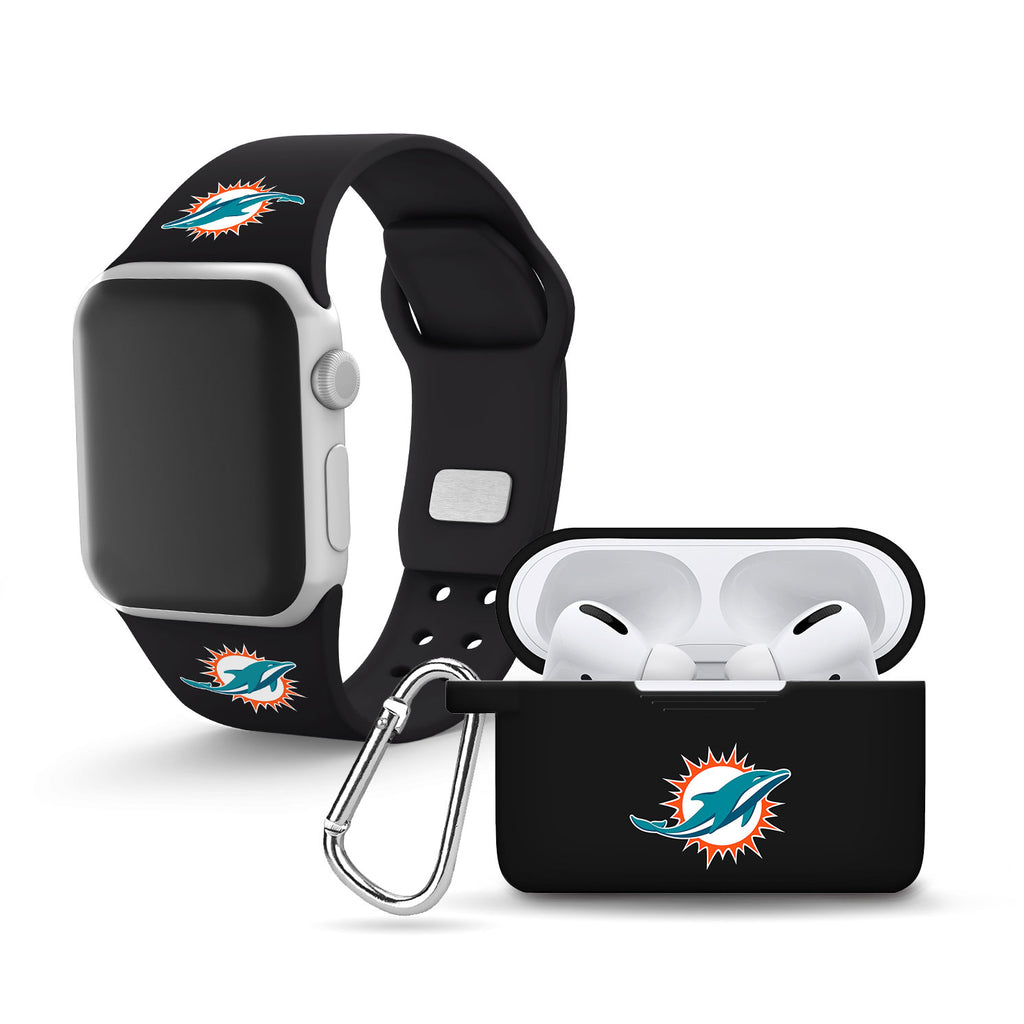 Game Time Miami Dolphins Silicone Apple Watch Band