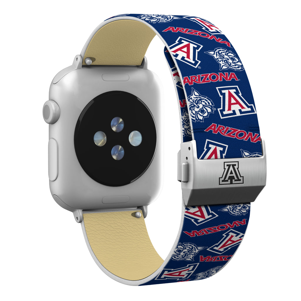 Arizona Wildcats Full Print Watch Band With Engraved Buckle - AffinityBands