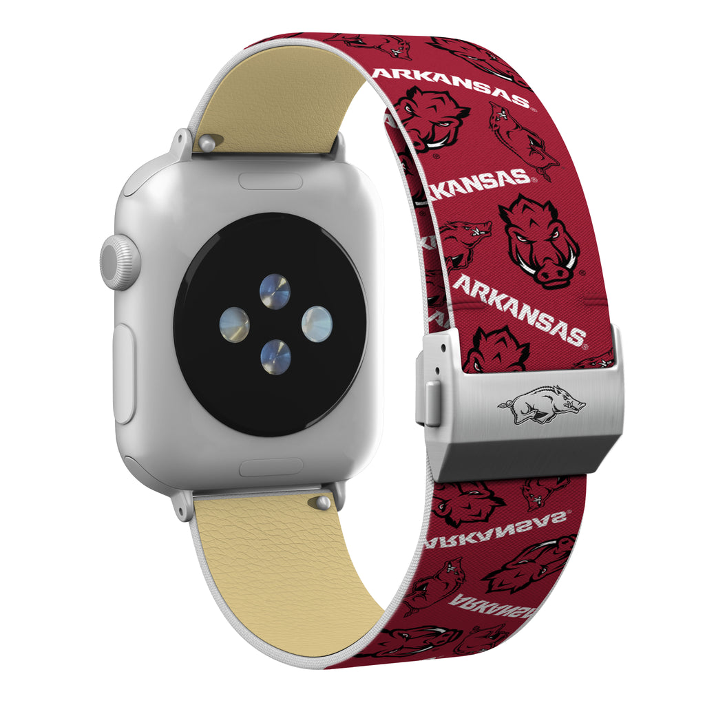 Arkansas Razorbacks Full Print Watch Band With Engraved Buckle - AffinityBands