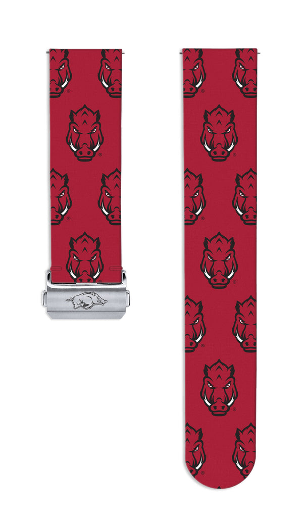 Arkansas Razorbacks Full Print Quick Change Watch Band With Engraved Buckle - AffinityBands