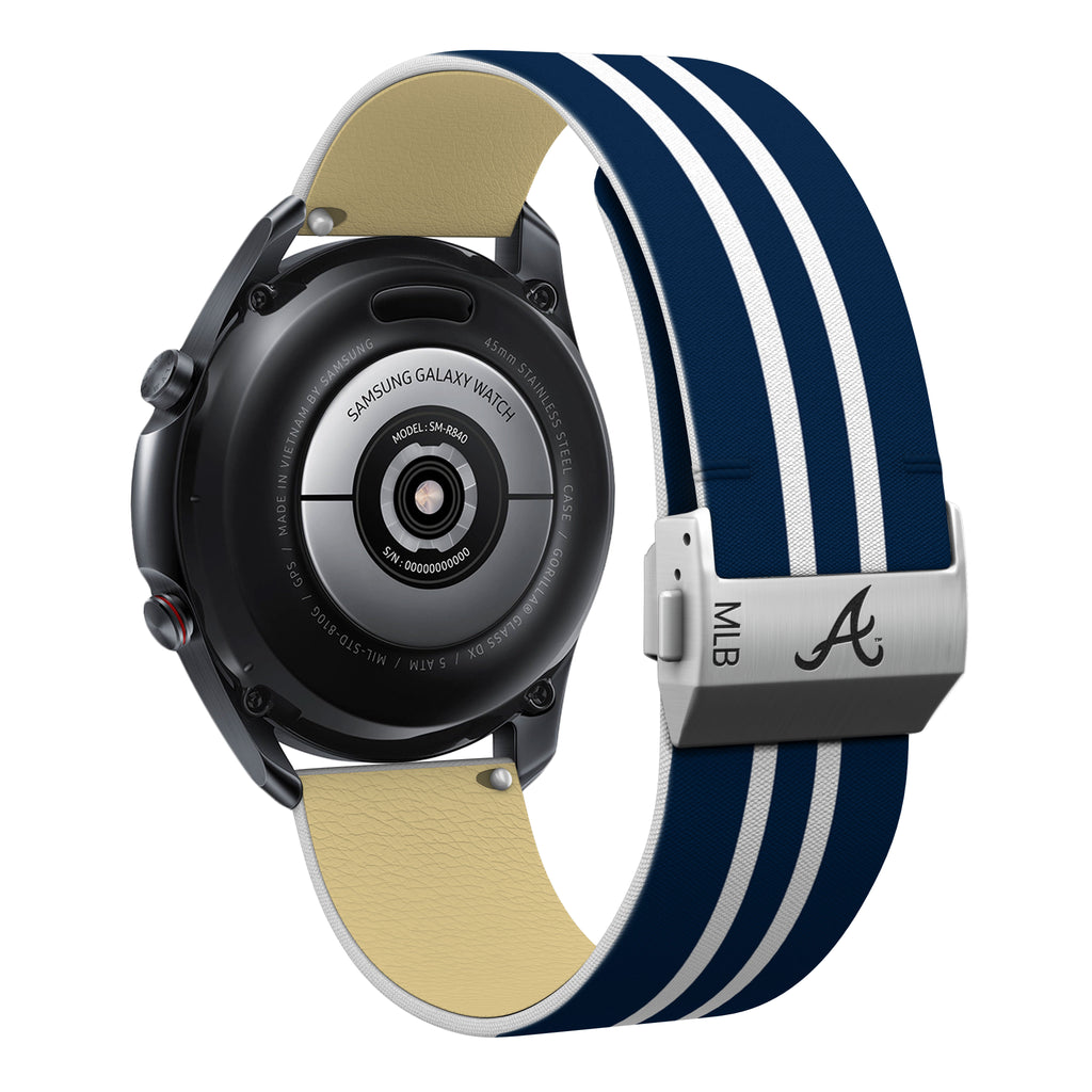 Atlanta Braves Full Print Quick Change Watch Band With Engraved Buckle - AffinityBands