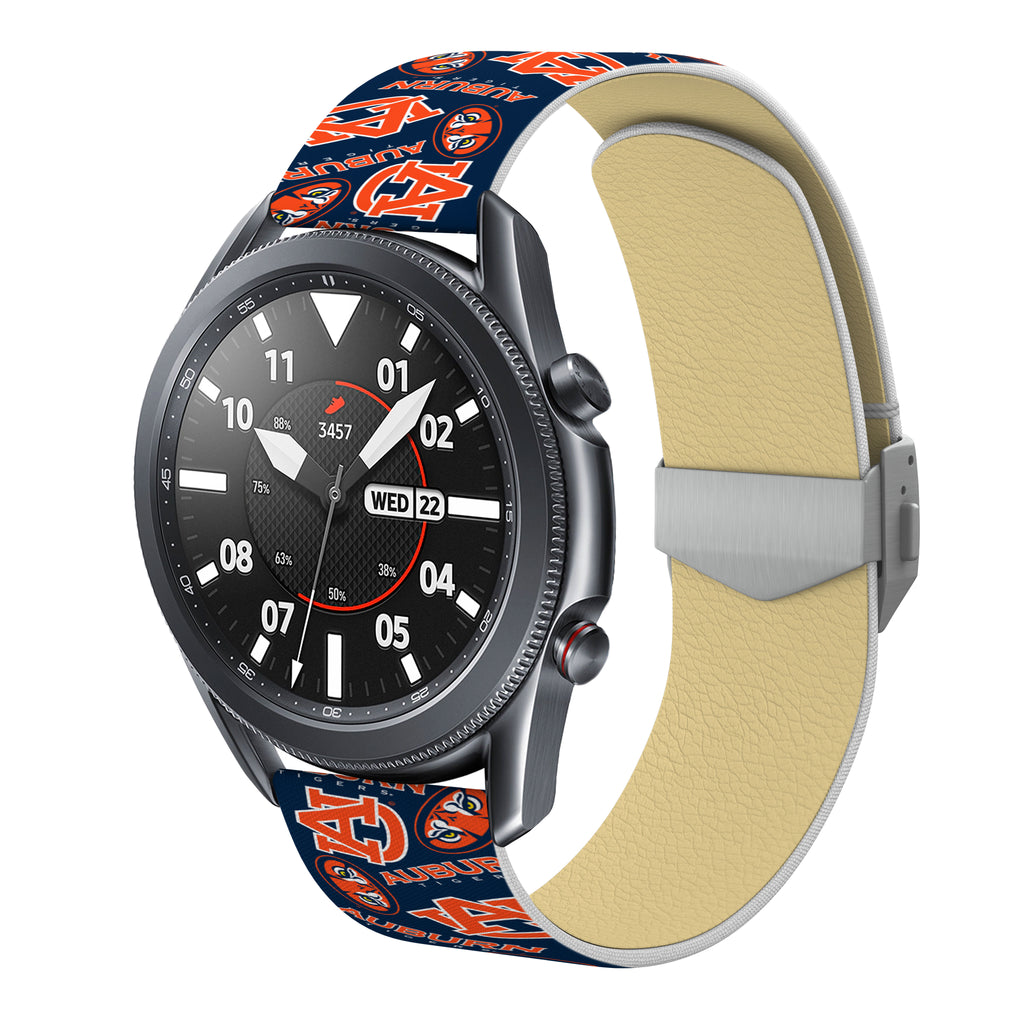 Auburn Tigers Full Print Quick Change Watch Band With Engraved Buckle - AffinityBands