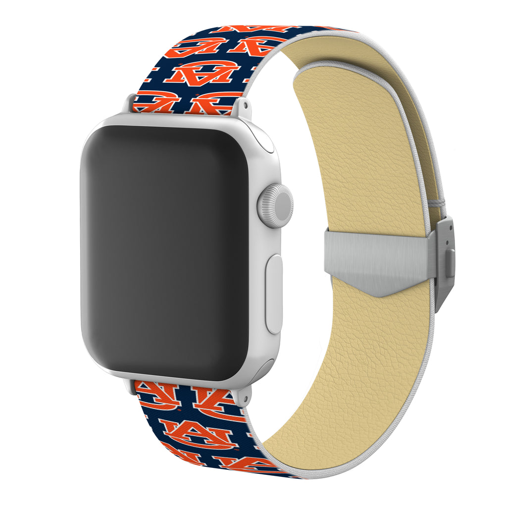 Auburn Tigers Full Print Watch Band With Engraved Buckle - AffinityBands