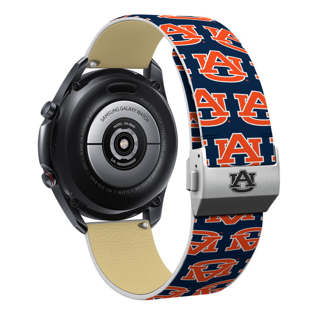 Auburn Tigers Full Print Quick Change Watch Band With Engraved Buckle - AffinityBands