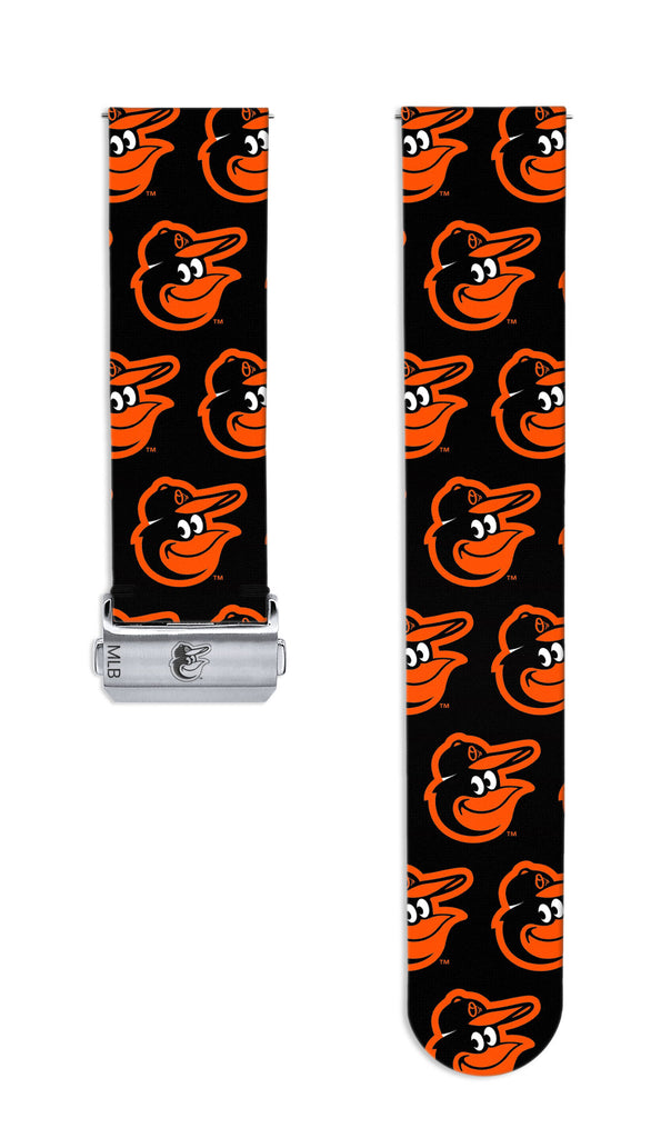 Baltimore Orioles Full Print Quick Change Watch Band With Engraved Buckle - AffinityBands