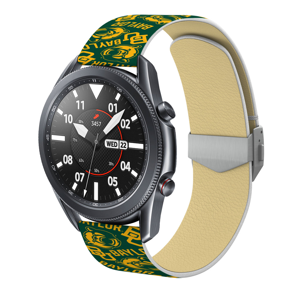 Baylor Bears Full Print Quick Change Watch Band With Engraved Buckle - AffinityBands