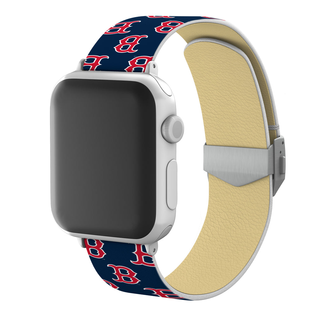 Boston Red Sox Full Print Watch Band With Engraved Buckle - AffinityBands