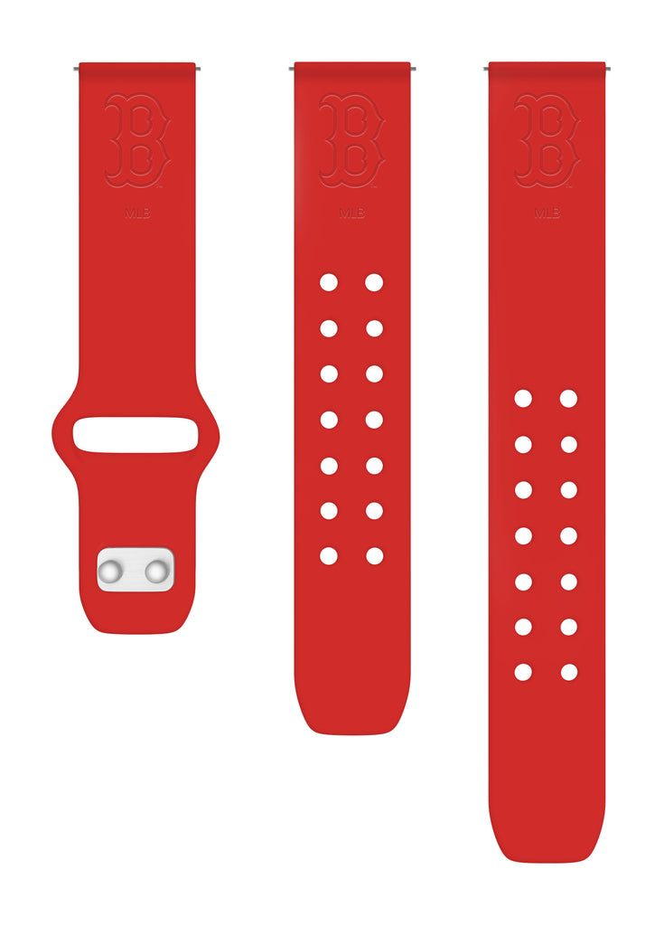 Boston Red Sox Engraved Silicone Watch Band - AffinityBands